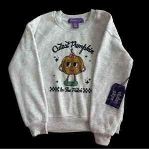NWT Violet Skye Cutest Pumpkin Graphic‎ Sweatshirt Kids L 10/12